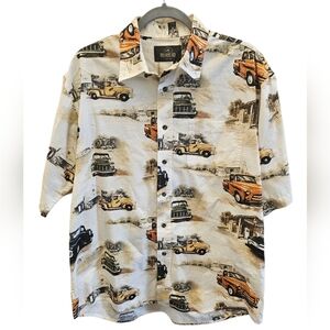 RedHead Vintage Truck Cotton Button Down Shirt Mens